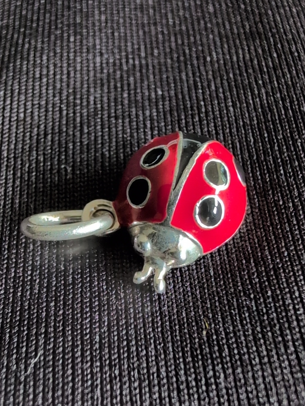 Tiffany And Co Sterling Silver Ladybug CHARM - Red And Black